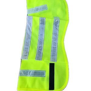 Dukes Reflective Safety High Visibility Small Pet Breed Neon Green Dog Vest NEW